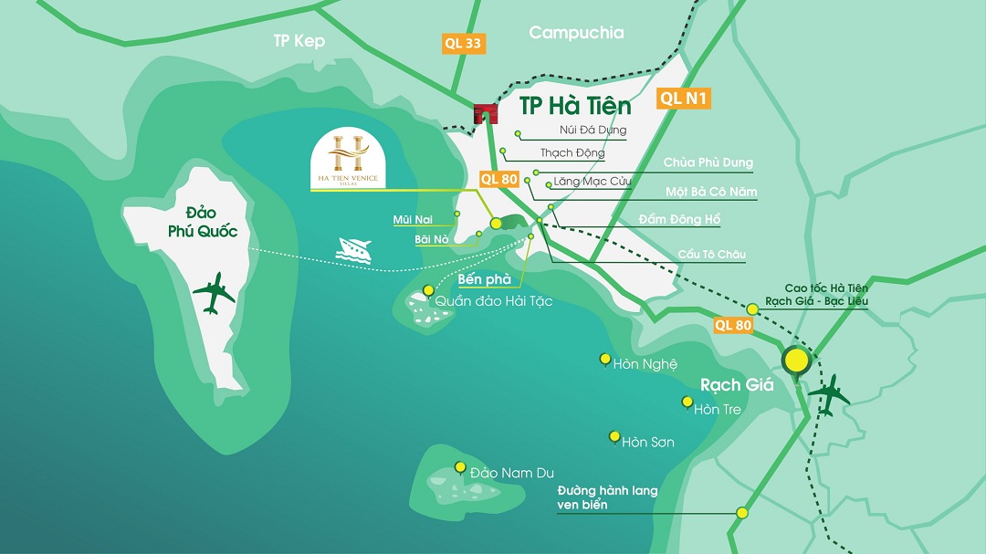 Vị thế đắc địa của dự án Ha Tien Venice Villas